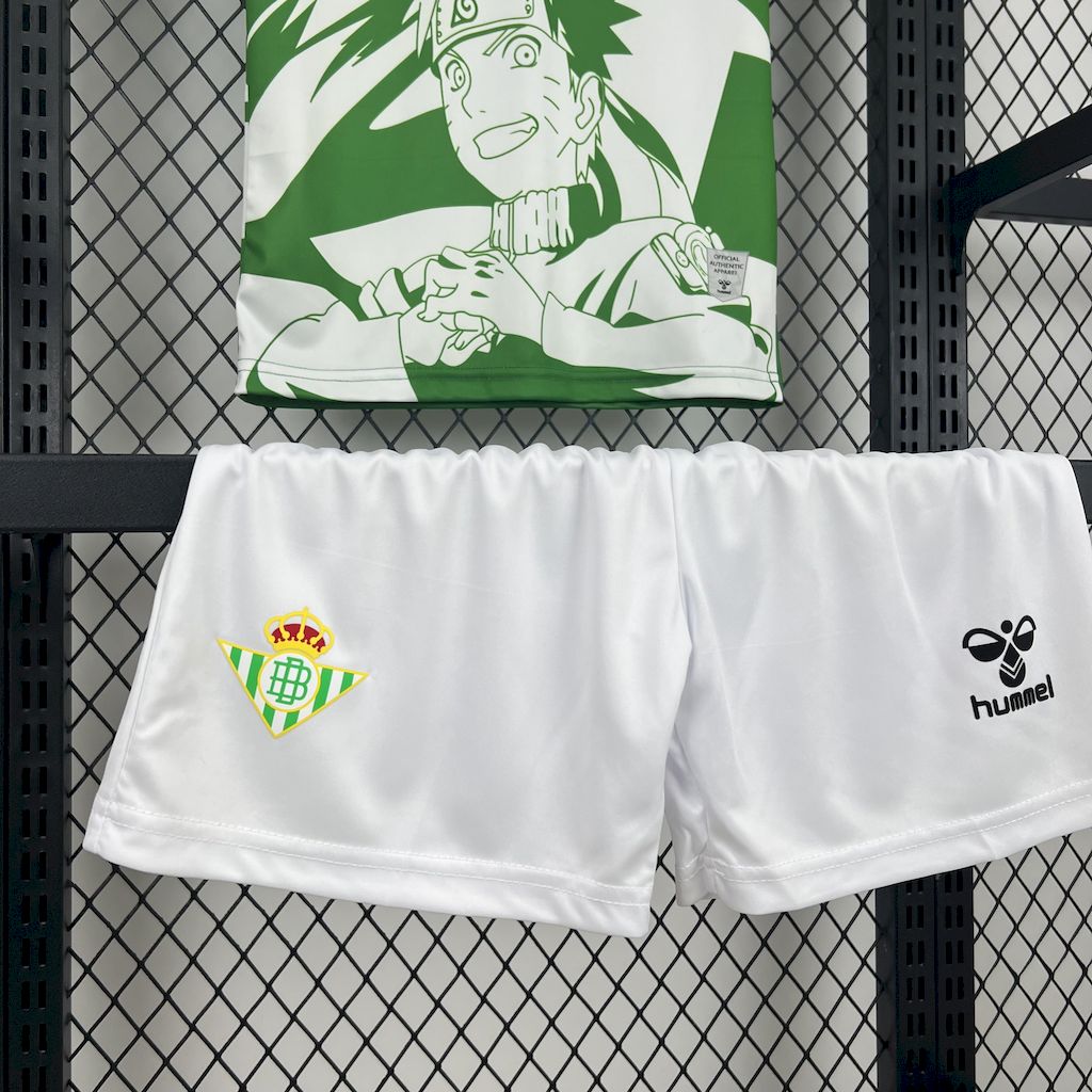 Real Betis 2025/26 Hummel x Limited-edition Naruto Kids Kit