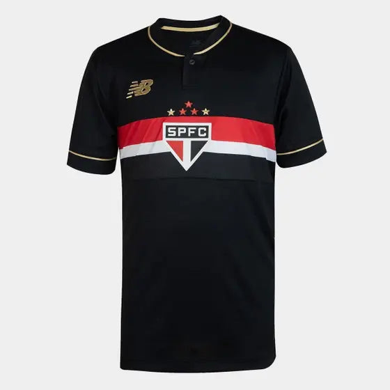 Camisa Sao Paulo Tricolor Third 25/26 - Preta - Fan version