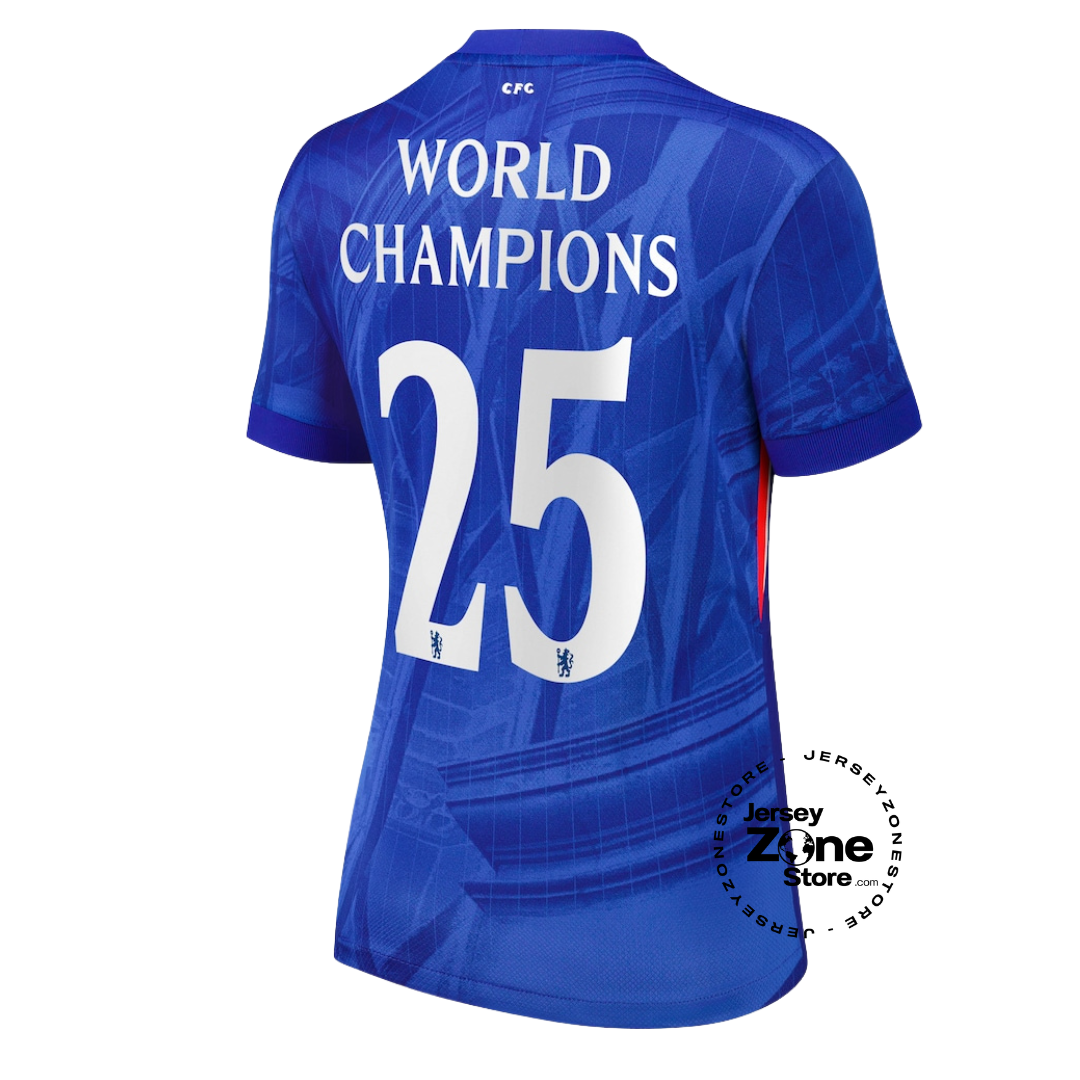 Chelsea Home Women 2025-26 World Champions 25 printing