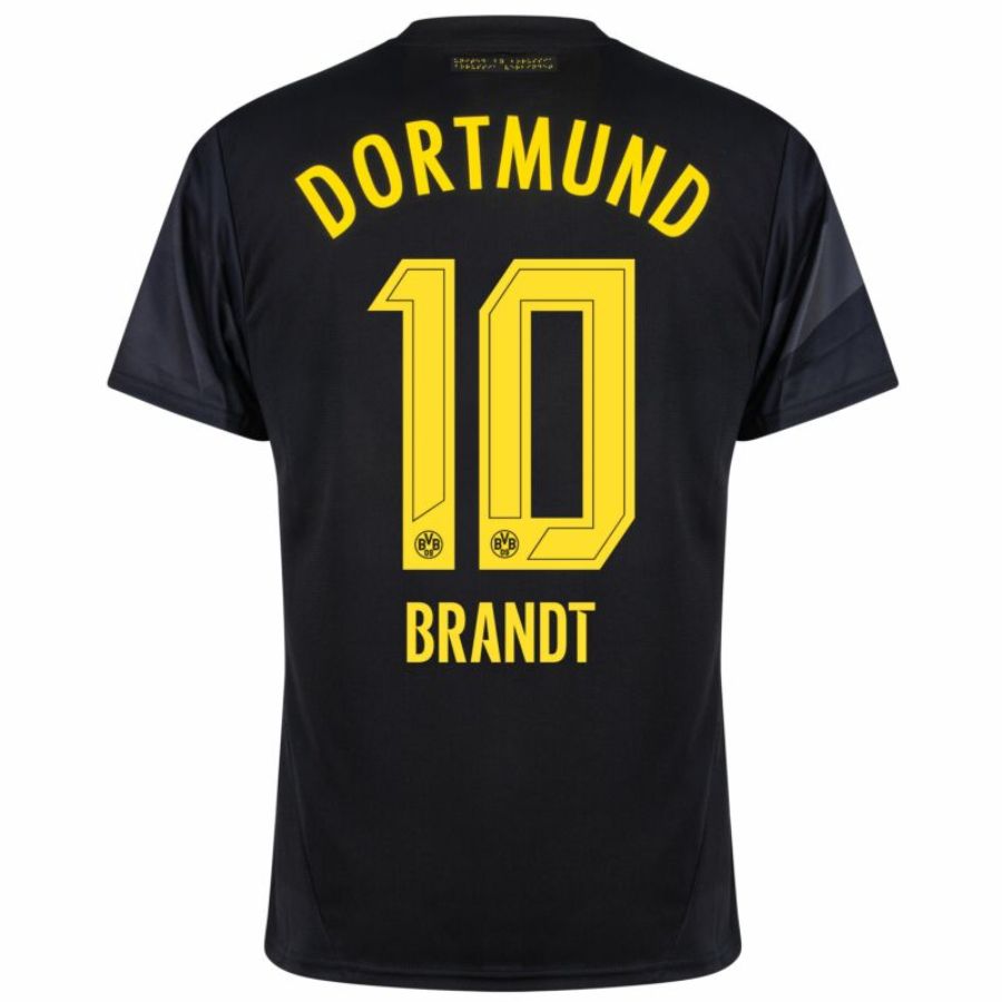 Borussia Dortmund Brandt 10 Away 2024/25 Patches UCL UEFA Foundation (Official Printing)