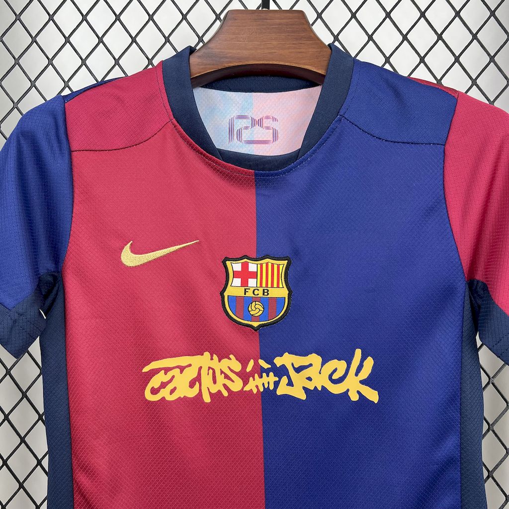 Barcelona 2024/25 Travis Scott Edition Kids Kit -Fan Version