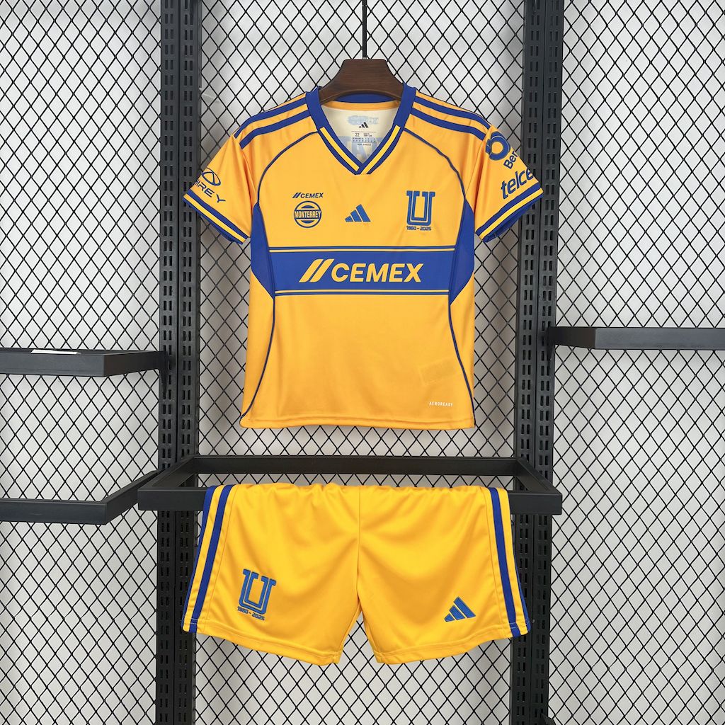 Tigres UANL 2025/26 Home Kids Kit