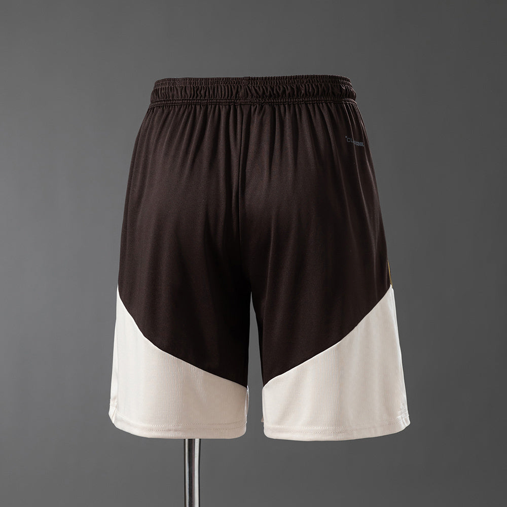 Shorts Adidas Flamengo Treino 2026 Marrom e Bege