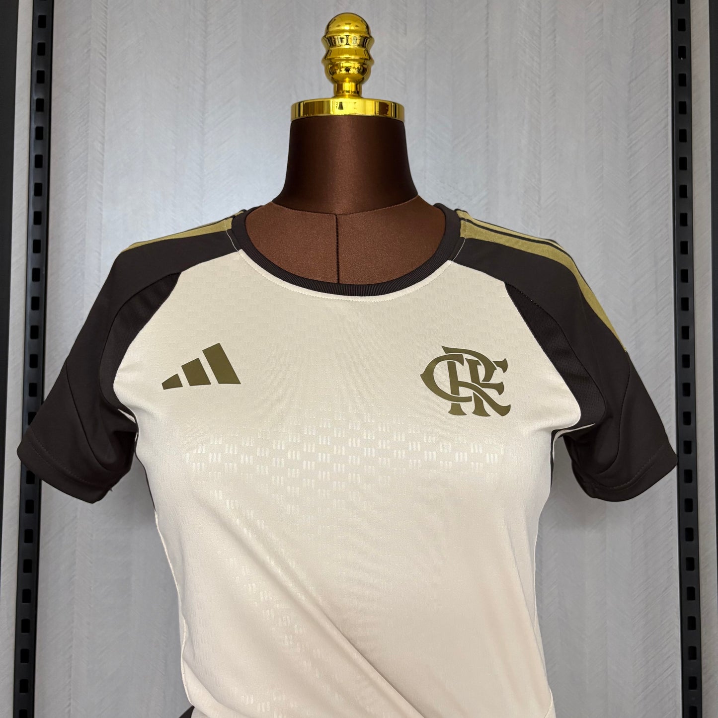 Camisa Flamengo Treino 2026 Feminina Bege - Fan Version