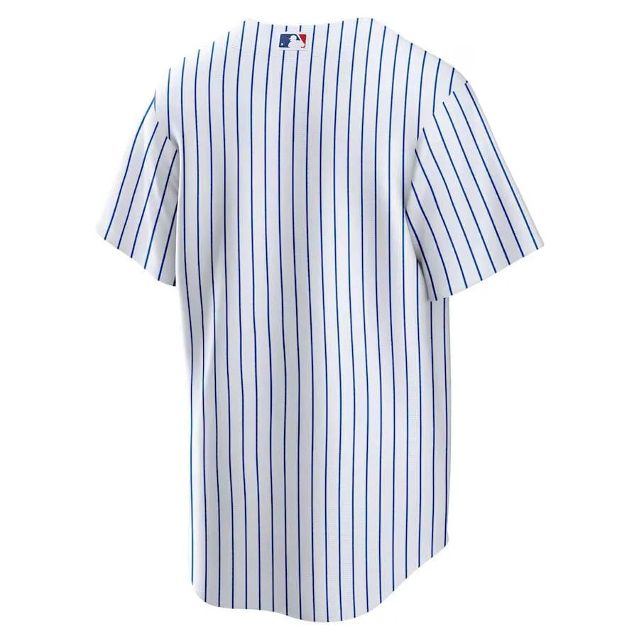 Jersey MLB Chicago Cubs Nike Home Torcedor Masculina Listrada Branca