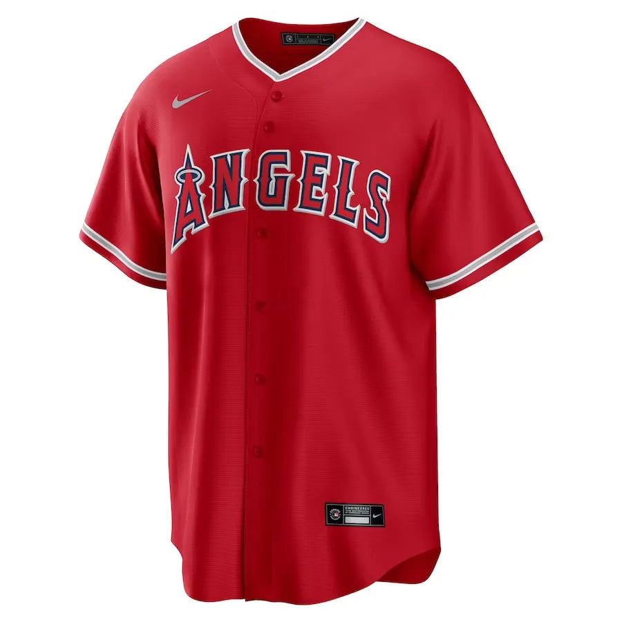 Jersey MLB Los Angeles Angels II Nike Torcedor Masculina Vermelha Shohei Ohtani 17
