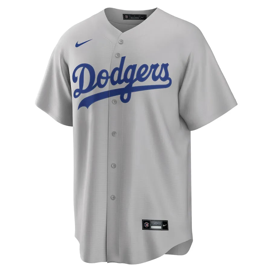 Jersey MLB Los Angeles Dodgers Alternate Nike Torcedor Masculina Cinza