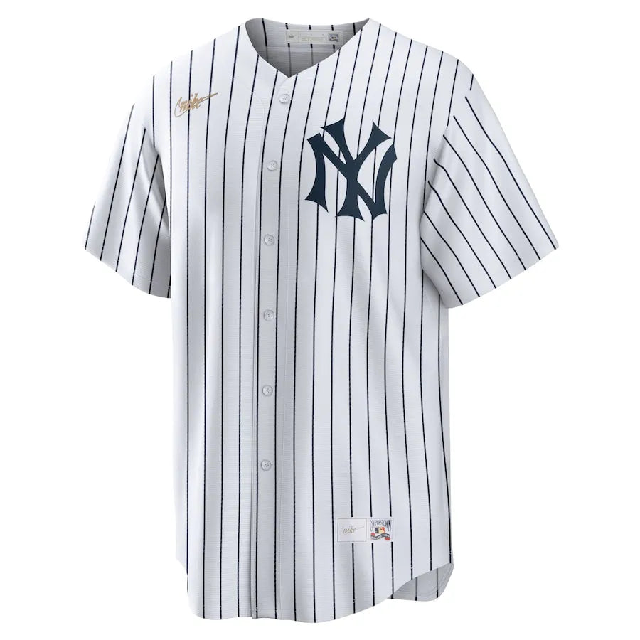 Jersey MLB New York Yankees Nike Home Cooperstown Collection Torcedor Masculina Branca Babe Ruth 3