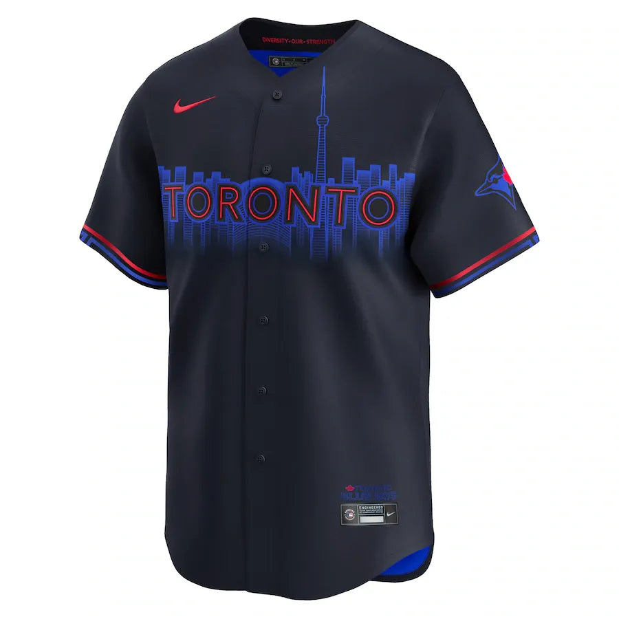 Jersey MLB Toronto Blue Jays Nike City Connect Torcedor Masculina Azul Marinho