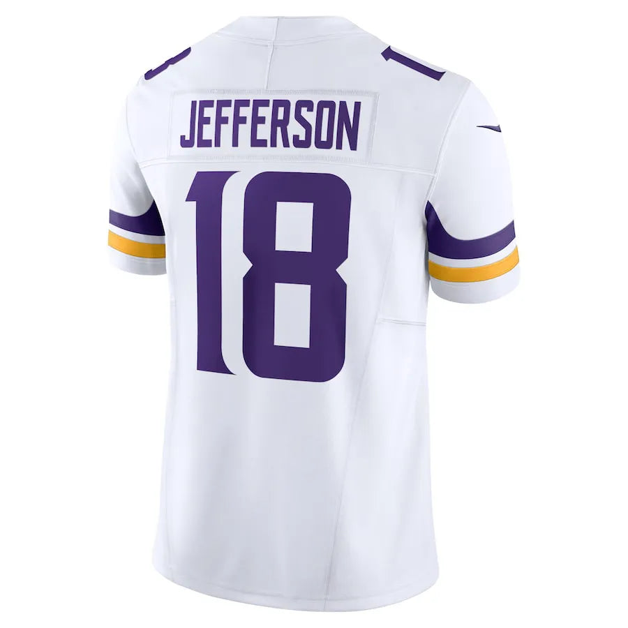NFL Minnesota Vikings Away Justin Jefferson 18 Limited Jersey Branca