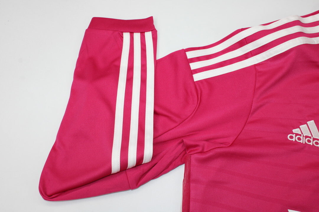 Real Madrid 2014/15 Pink Jersey Long Sleeve Retro - Patch Champions