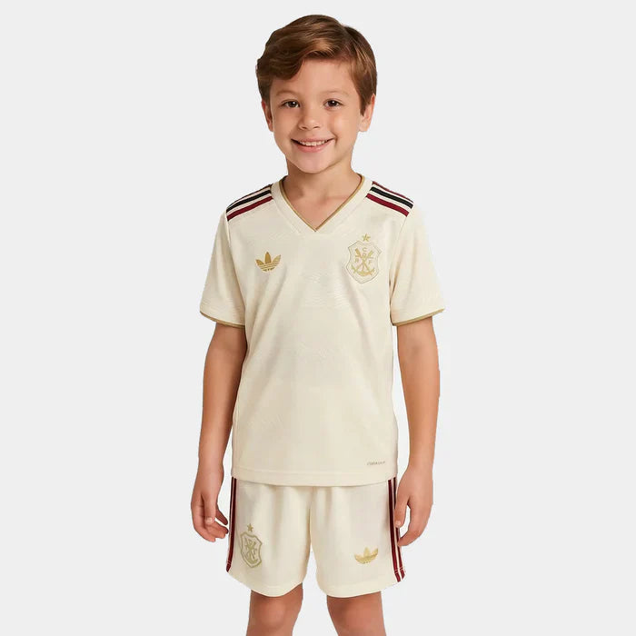 Conjunto Flamengo Infantil Manto 3 Adidas 2025