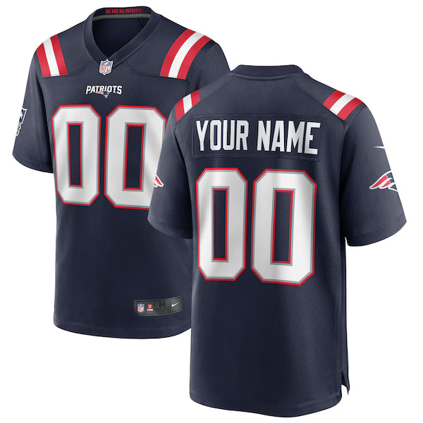 New England Patriots Nike Game Home Jersey - Navy - Custom NFL
