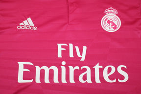 Real Madrid 2014/15 Pink Jersey Long Sleeve Retro - Patch Champions