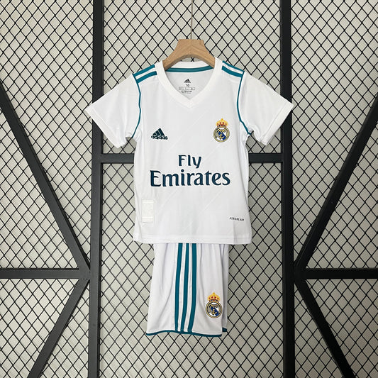 Kit Kids Retro Real Madrid Home Jersey 2017/18