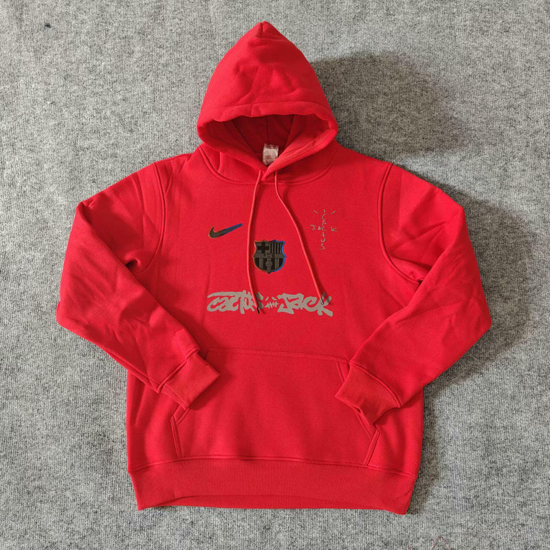 Barcelona Sweatshirt  2025 - Travis Scott Collab Spotify - Red
