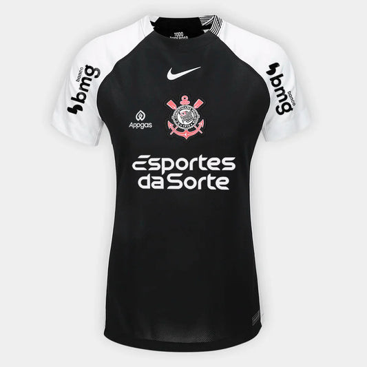 Camisa Feminina  Corinthians 2025/26 II Torcedor Com Patrocínios