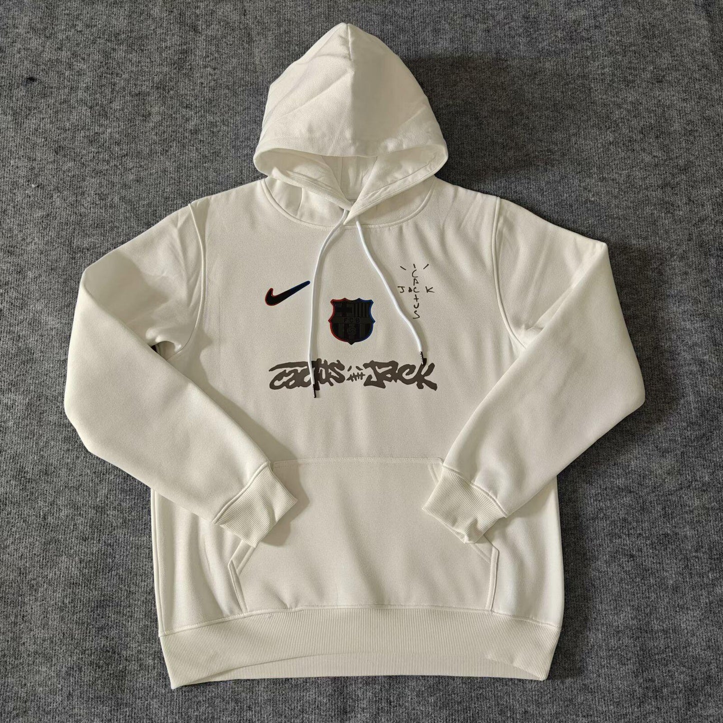 Barcelona Sweatshirt  2025 - Travis Scott Collab Spotify - White