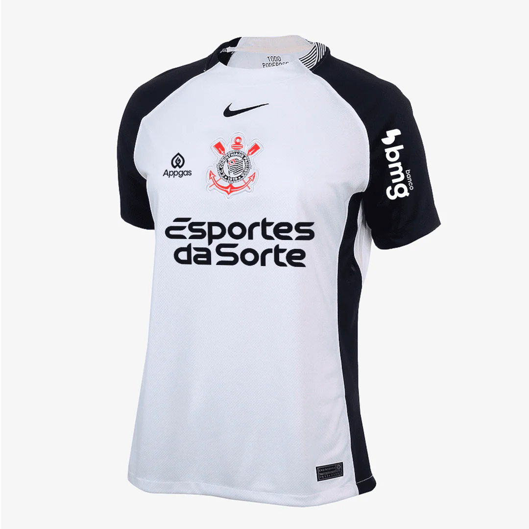 Camisa Feminina  Corinthians 2025/26 I Torcedor Com Patrocínios