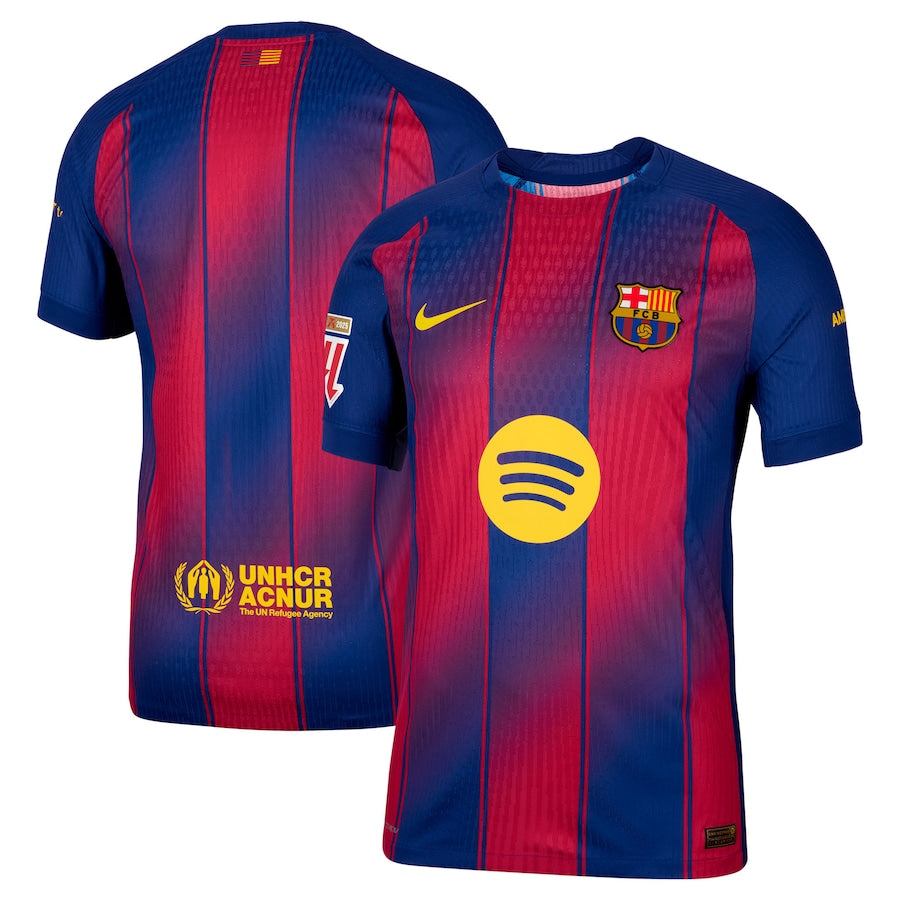 Barcelona 2025/26 Home Authentic Jersey with Patch - Slim Fit