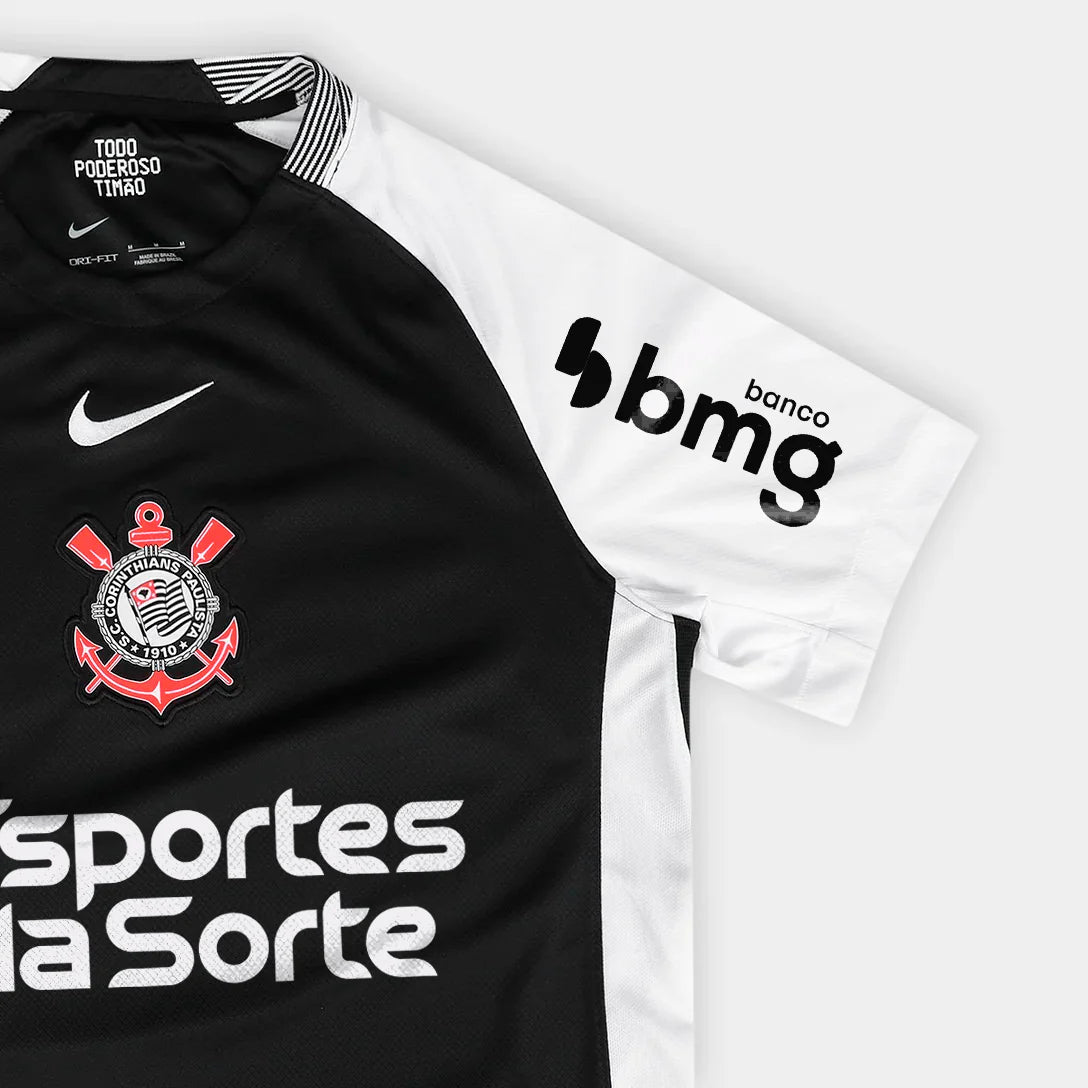 Camisa Feminina  Corinthians 2025/26 II Torcedor Com Patrocínios