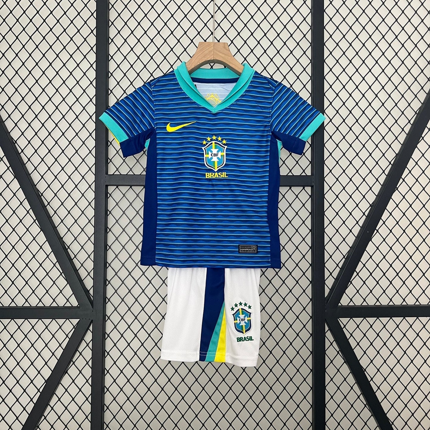 Brazil Away Retro Kids Kit 2024