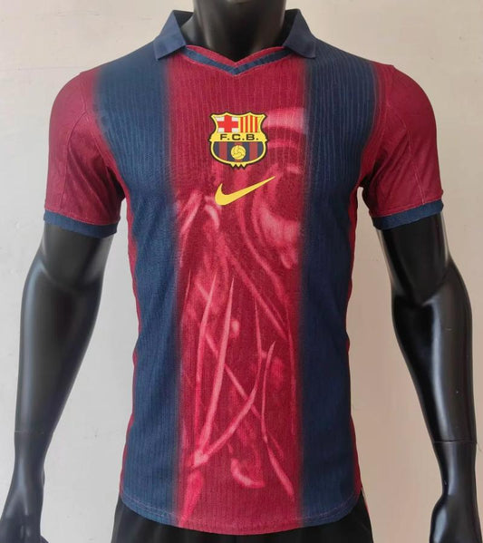 Cj X  X FC Barcelona Retro 2000/01 Home Skeleton Player - Slim Fit