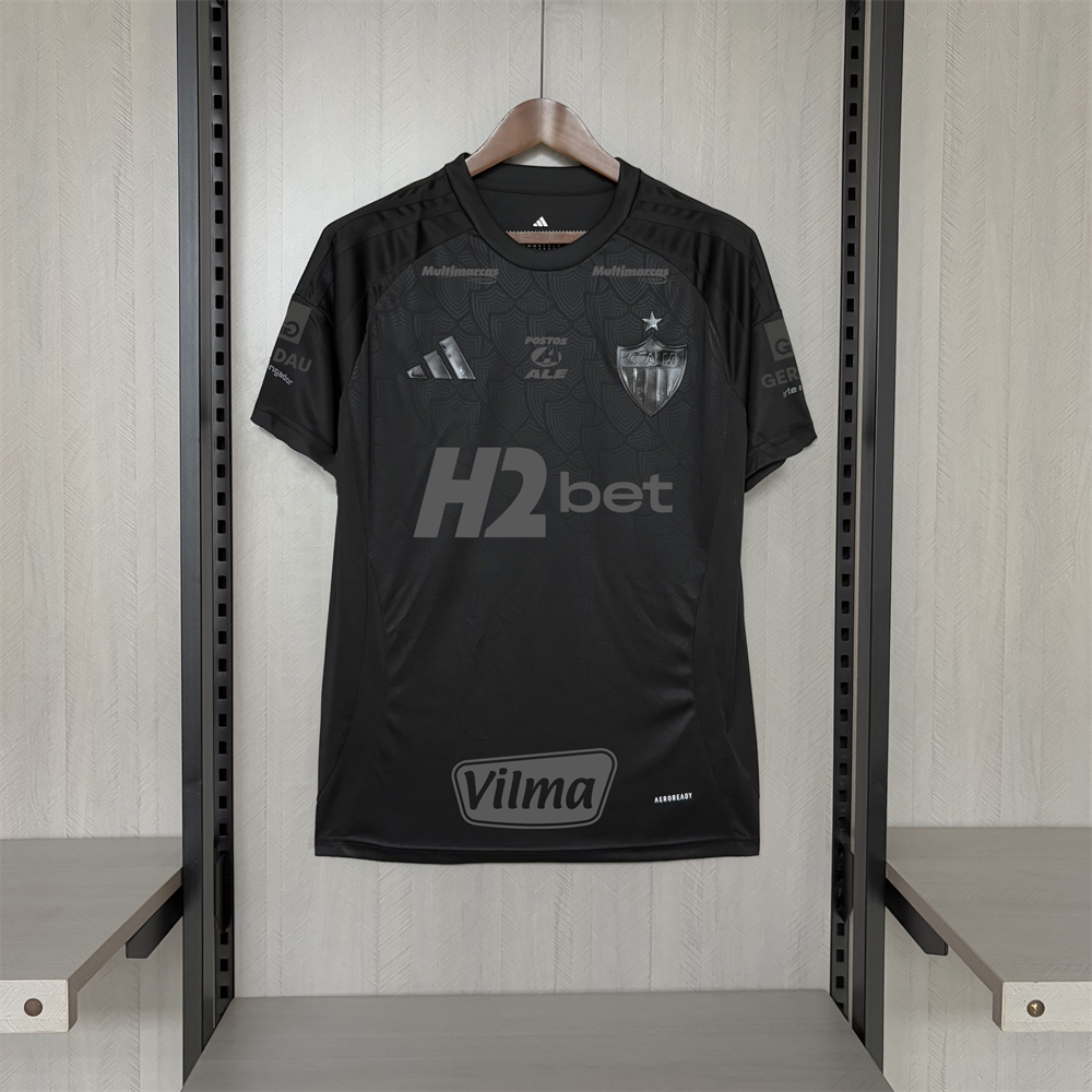 Camisa Atlético Mineiro All Black 2025/26 - Galo na Veia - All Sponsor