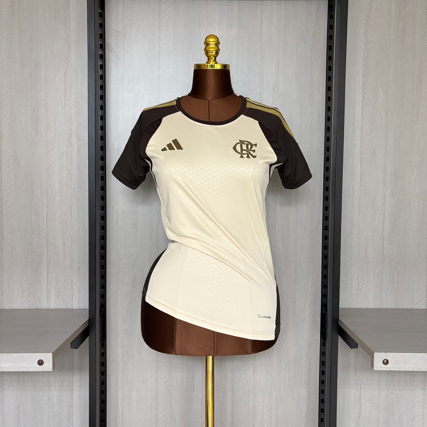 Camisa Flamengo Treino 2026 Feminina Bege - Fan Version