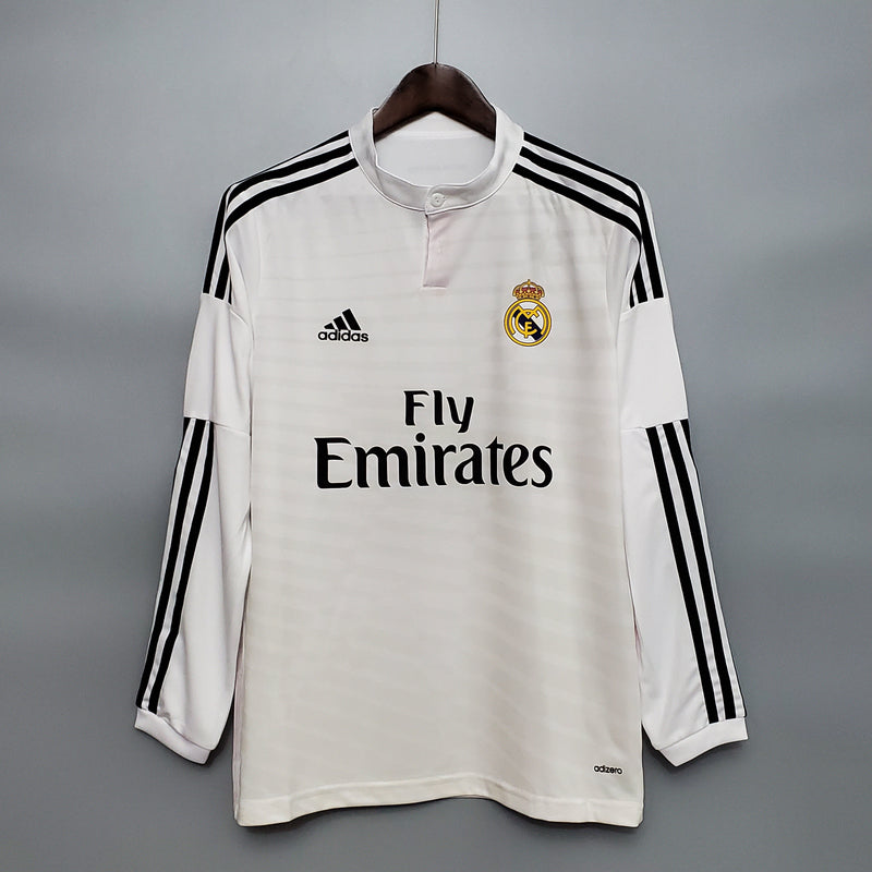 Camisa Real Madrid Titular 14/15 - Retro Manga Comprida