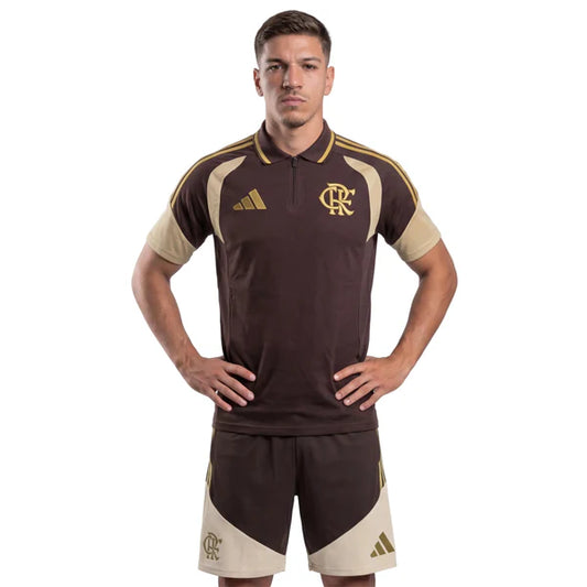 Conjunto Flamengo Treino C/Zíper 26/27 - Marrom