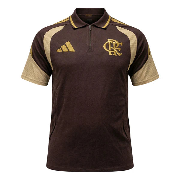 Conjunto Flamengo Treino C/Zíper 26/27 - Marrom