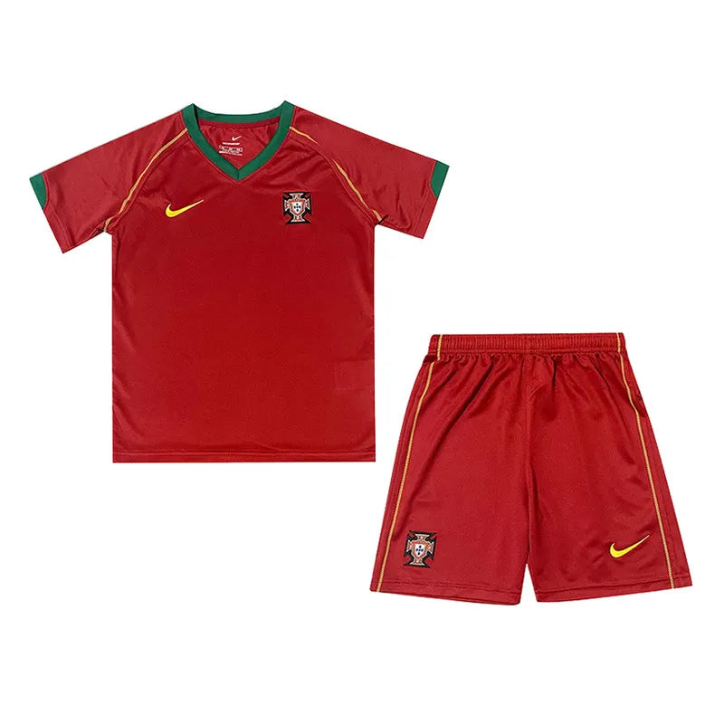 Kids Retro Portugal Home Jersey 2006