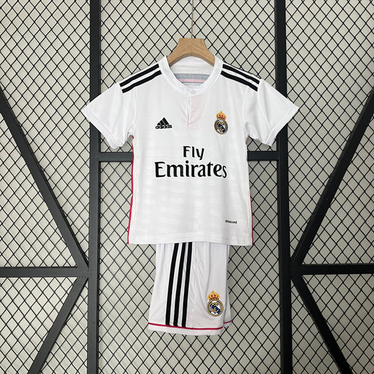 Kit Kids Retro Real Madrid Home Jersey 2014/15