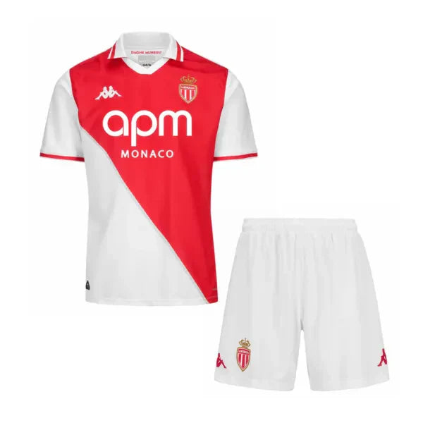 Kids AS Monaco Home Jersey 2024/25