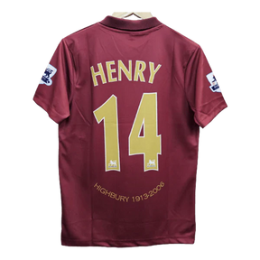 Arsenal Henry 2005-06 Embroidery Home Jersey Retro Collection