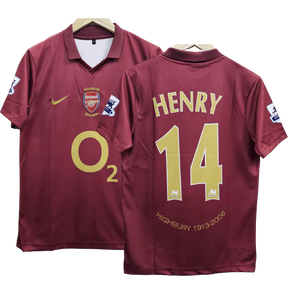 Arsenal Henry 2005-06 Embroidery Home Jersey Retro Collection
