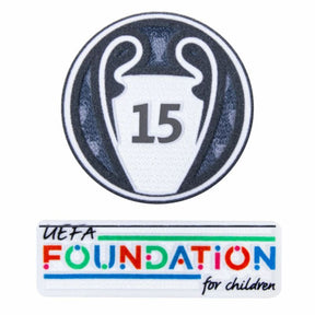 Real Madrid Mbappé 9 Home Fan Jersey 2024/25 Patches UCL UEFA Foundation (Official Printing)