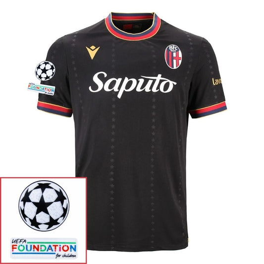Bologna Fourth Fan Jersey 2024/25 Patches UCL UEFA Foundation (Official Printing)