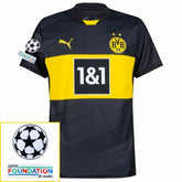 Borussia Dortmund Away 2024/25 Patches UCL UEFA Foundation (Official Printing)