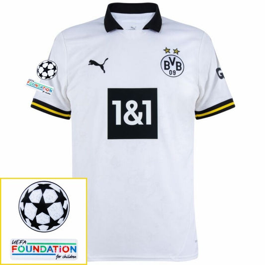 Borussia Dortmund Third 2024/25 Patches UCL UEFA Foundation (Official Printing)