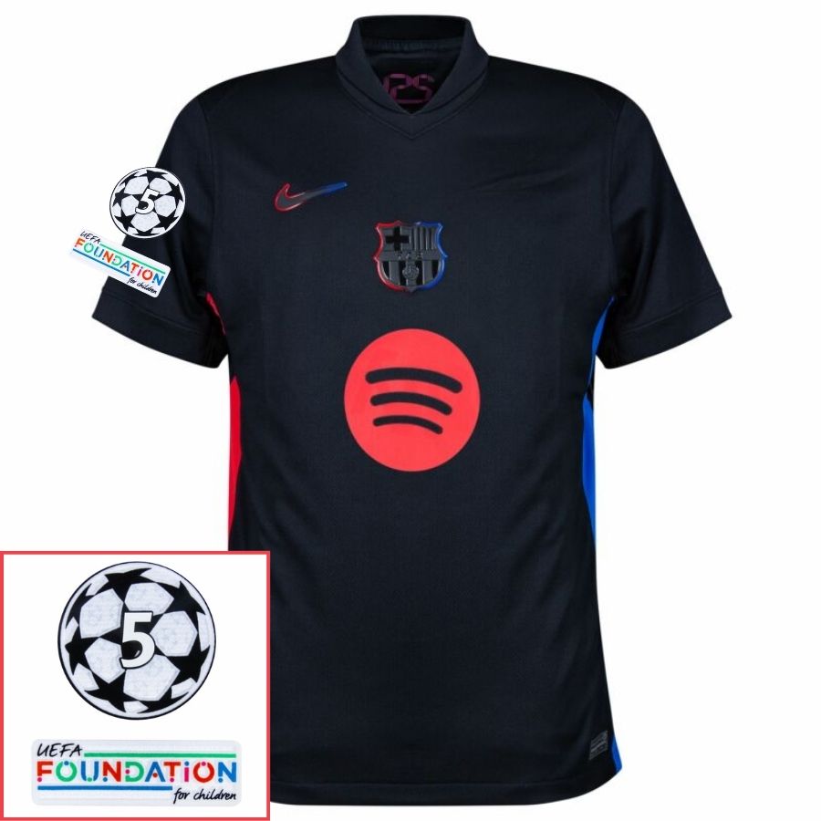 Barcelona Away 2024/25 Patches UCL UEFA Foundation (Official Printing)