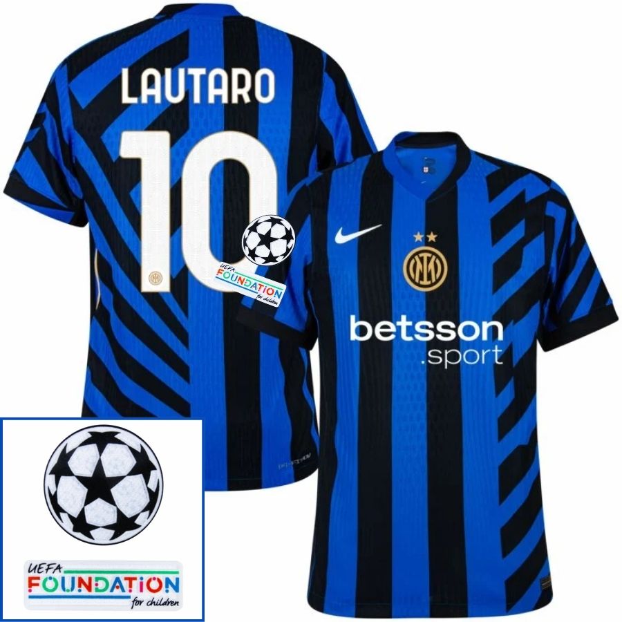 Inter Milan Home 2024/25 Patches UCL UEFA Foundation (Official Printing)