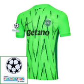 Sporting CP Fan Jersey Fourth 2024/25 Patches UCL UEFA Foundation (Official Printing)