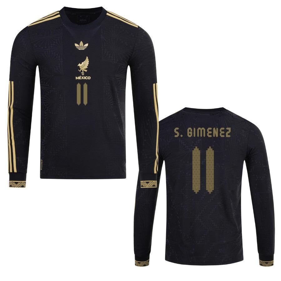 Mexico Santiago Giménez 2025 Special Edition Long Sleeve Authentic Player [Slim Fit] Player [Slim Fit] Player [Slim Fit] Player Third Jersey by adidas