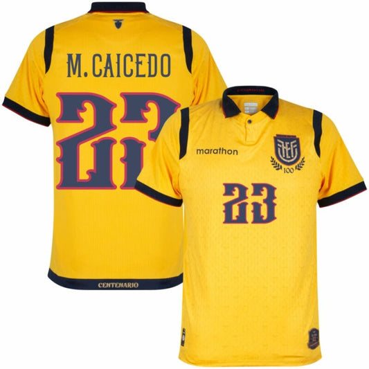 Ecuador M. Caicedo 23 Home Fan Jersey 2024/25 - Jersey Zone