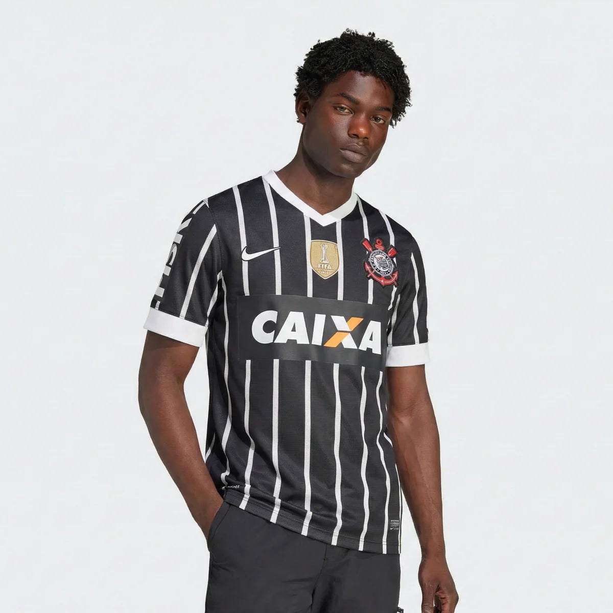 CAMISA RETRO CORINTHIANS RESERVA 2013 PRETA/BRANCA MASCULINA
