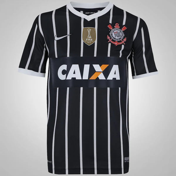 Camisa Retrô Corinthians Reserva 2013 Preta/Branca Masculina