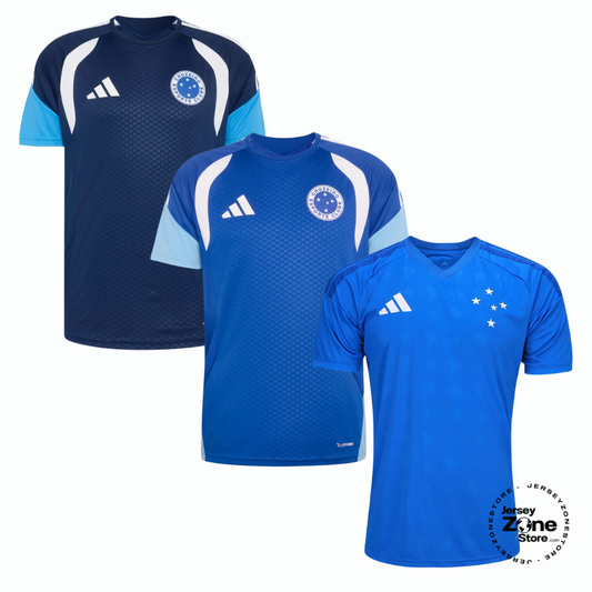 Combo 3 Camisas Cruzeiro Treino e Home 2026/27 - Kit 3 - Fan Version