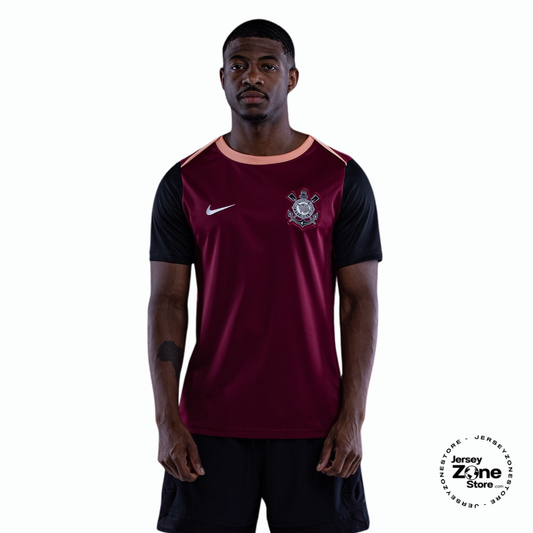 Camisa Corinthians 2026 Treino Masculina - Vinho